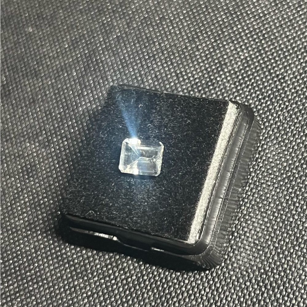 1.80 Carat Rectangular Cut Lab Created White Topa… - image 7